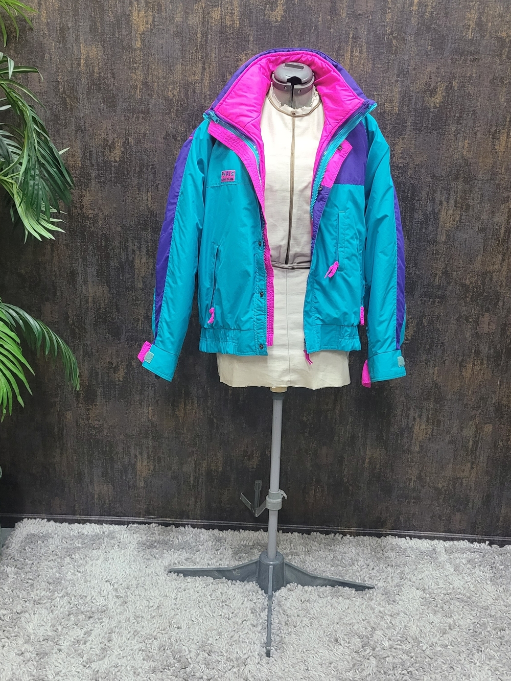 Vintage 80s/90s Paris Sport Club 3-in-1 Reversible Ski Jacket Size M